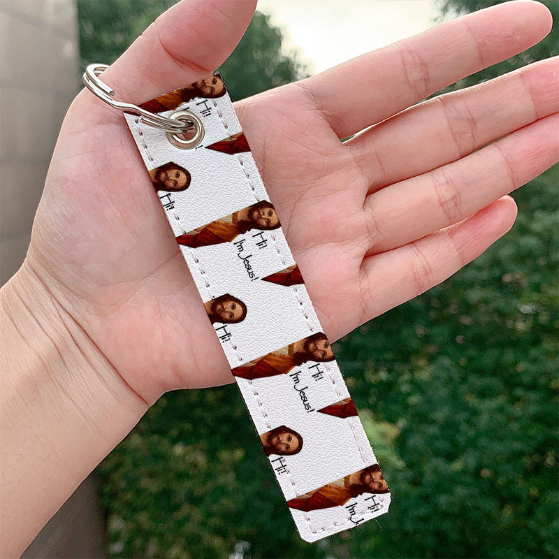 Accesorios al por mayor de Jesús PU Keychain